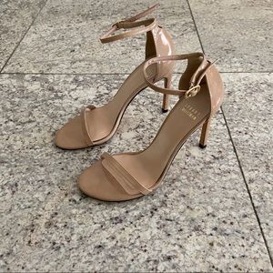 Stuart Weitzman Nudistsong Patent Heeled Sandals